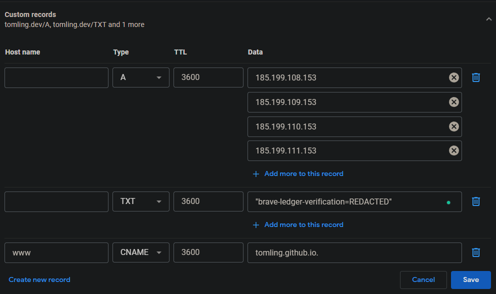DNS Settings